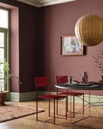 Trendfarger 2026, Jotun Lady Sophisticated red, green tea og soft dunes