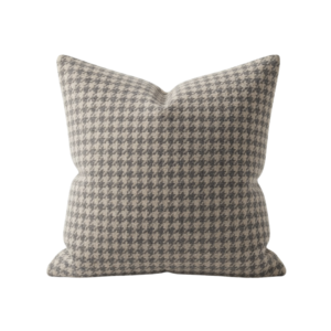 Putetrekk Gentlemann med hundetannsmønster (houndstooth) i nøytrale fargetoner
