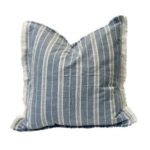 PUTETREKK CARLA STRIPE BLÅ 50*50 SLUB