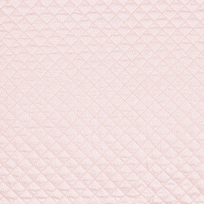 Lekkert mykt, quiltet tekstil i rosa farge, perfekt til så sy engteppe eller babypose.