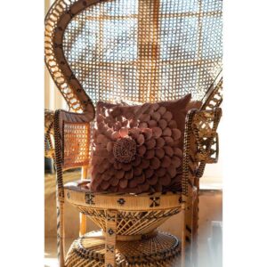 Cilla putetrekk i fløyel med blomstermønster