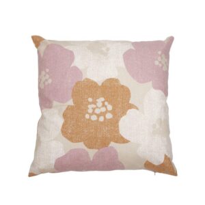 Lotta putetrekk fra Fondaco i 100 % bomull, størrelse 48x48 cm. Trekket har et lekent, storblomstret mønster inspirert av 70-tallets former og farger