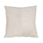 Ensfarget putetrekk i semsket skinn-imitasjon med en dekorativ midtsøm på forsiden