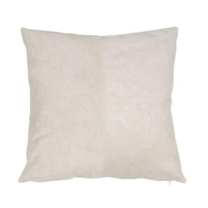 Ensfarget putetrekk i semsket skinn-imitasjon med en dekorativ midtsøm på forsiden