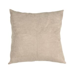 Mocki putetrekk fra Fondaco i myk semsket imitasjon med dekorative jeans-sømmer og skjult glidelås. Størrelse 48x48 cm