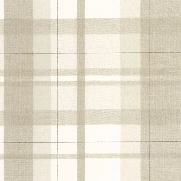 Klassisk skotskrutet tapet i beige tekstil-look fra kolleksjonen Tartan Touch.