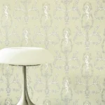 Casadeco Seraphin med detaljerte illustrasjoner av keruber og blomsterranker i et tradisjonelt fransk mønster