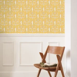 Casadeco Seraphin med detaljerte illustrasjoner av keruber og blomsterranker i et tradisjonelt fransk mønster