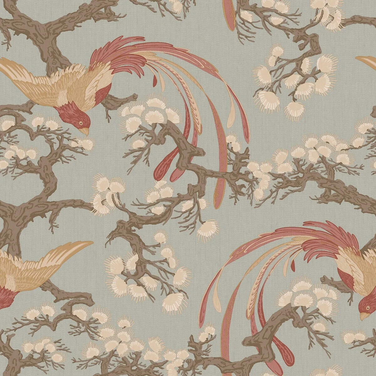Fenix tapet fra Boråstapeter. Mønster er inspirert av asiatisk botanikk.