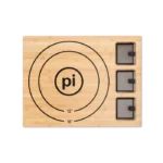 Stort Solo Stove Pi prep-brett i bambus med inngraverte målguider for pizza og tre uttakbare plastbeholdere