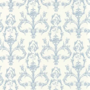 Casadeco Seraphin med detaljerte illustrasjoner av keruber og blomsterranker i et tradisjonelt fransk mønster