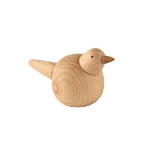 Trefugl til dekor i lyst bøketre