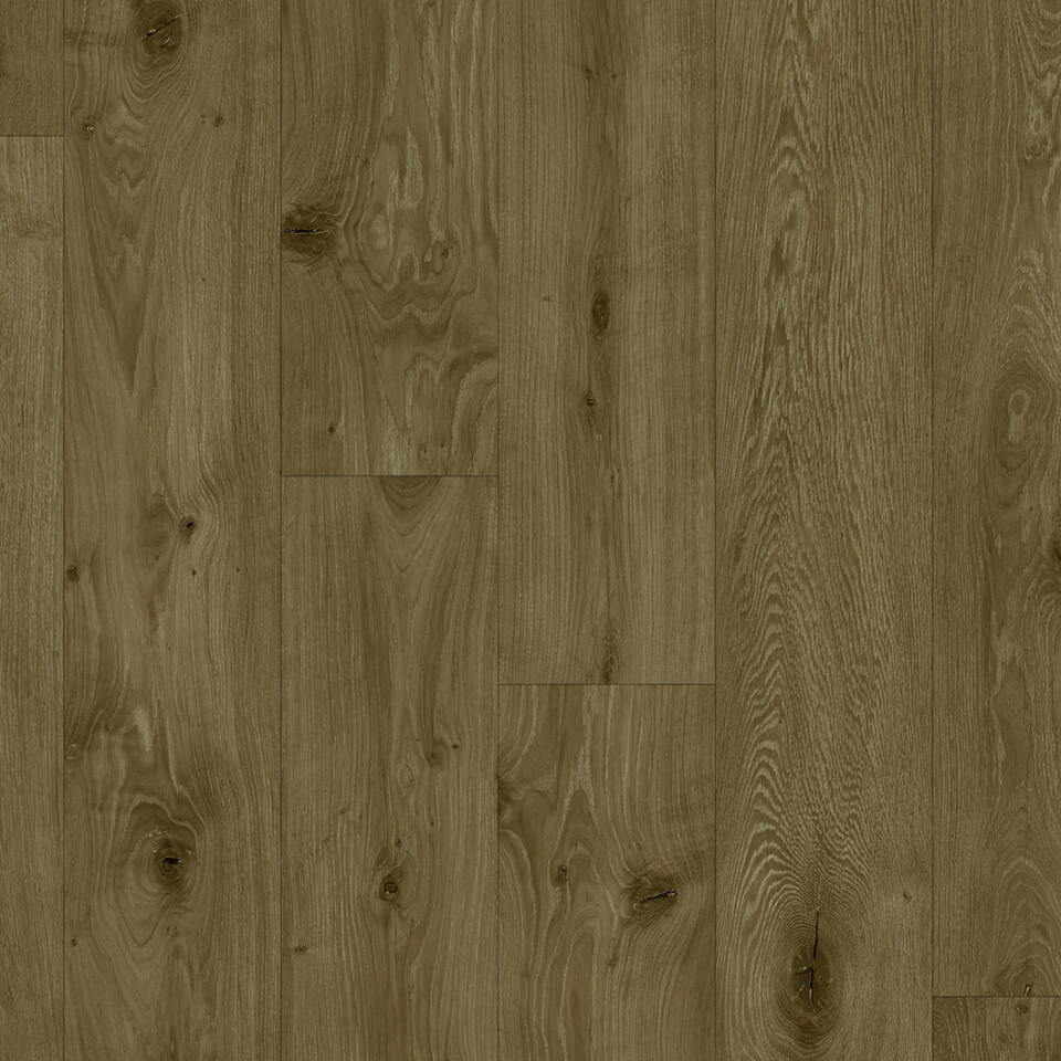TH_RR_ICONIK_Nordic_Oak_Brown Nordic Oak Brown har et vakkert mørkebrunt eikemønster som etterligner et brunbeiset plankegulv.