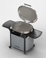 Steelfire-grillen kombinerer en patentert kokeflate med ultraeffektive, patentsøkte doble Solo Racetrack-brennere.