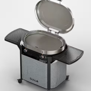 Steelfire-grillen kombinerer en patentert kokeflate med ultraeffektive, patentsøkte doble Solo Racetrack-brennere.