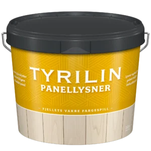 Lysne gulnet panel med Tyrilin Panellysner. Beskytter mot videre gulning