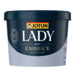 Jotun LADY Embrace er en matt interiørmaling utviklet for å gi et vakkert, jevnt og helhetlig resultat.