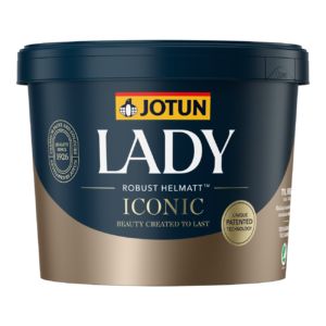 Lady Iconic,er en helmatt veggmaling med Enestående slitestyrke, flekkavvisning og vaskbarhet