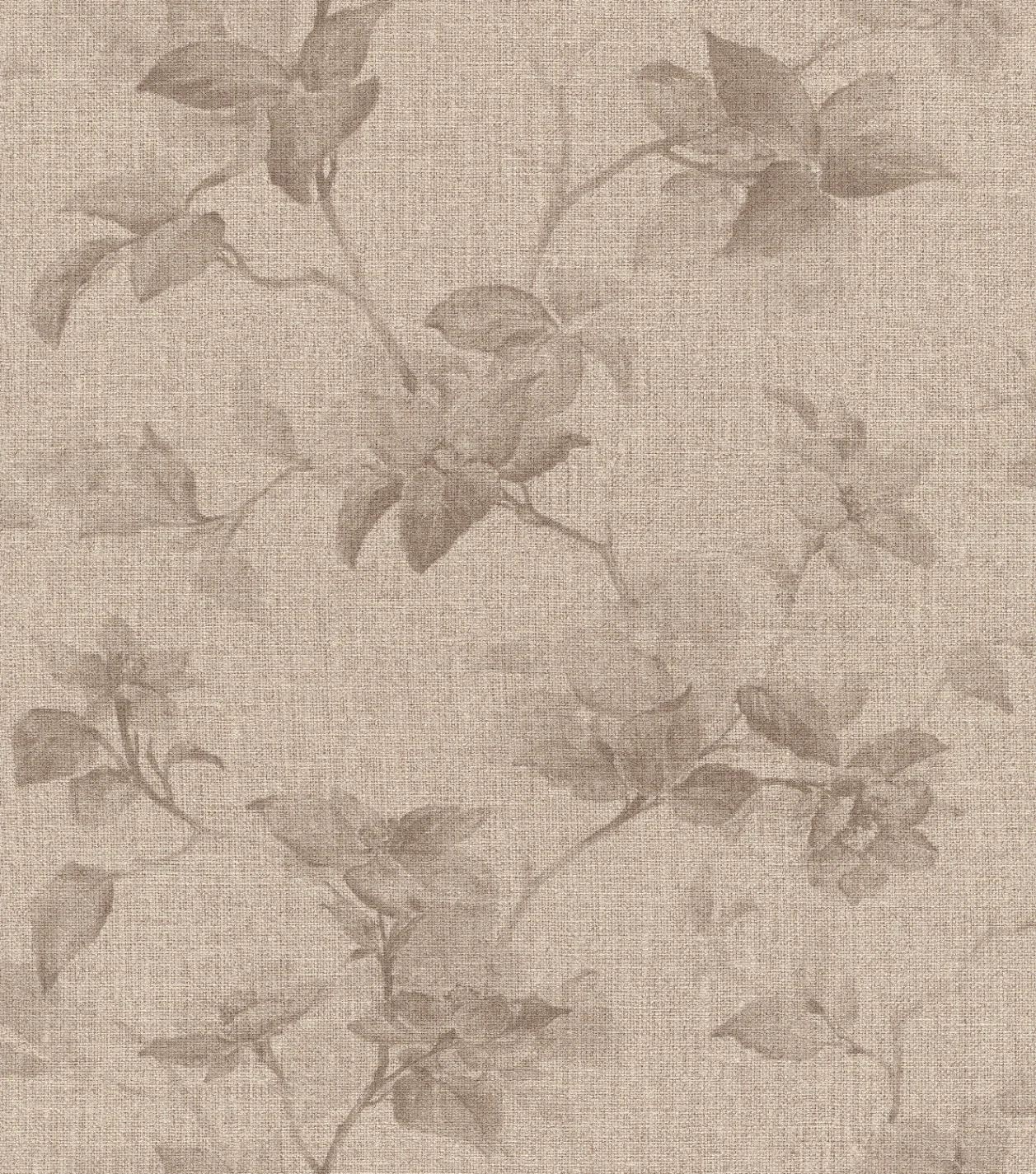 Storeys Atelier Tissé-tapet i et delikat, botanisk mønster med lun tekstilstruktur.