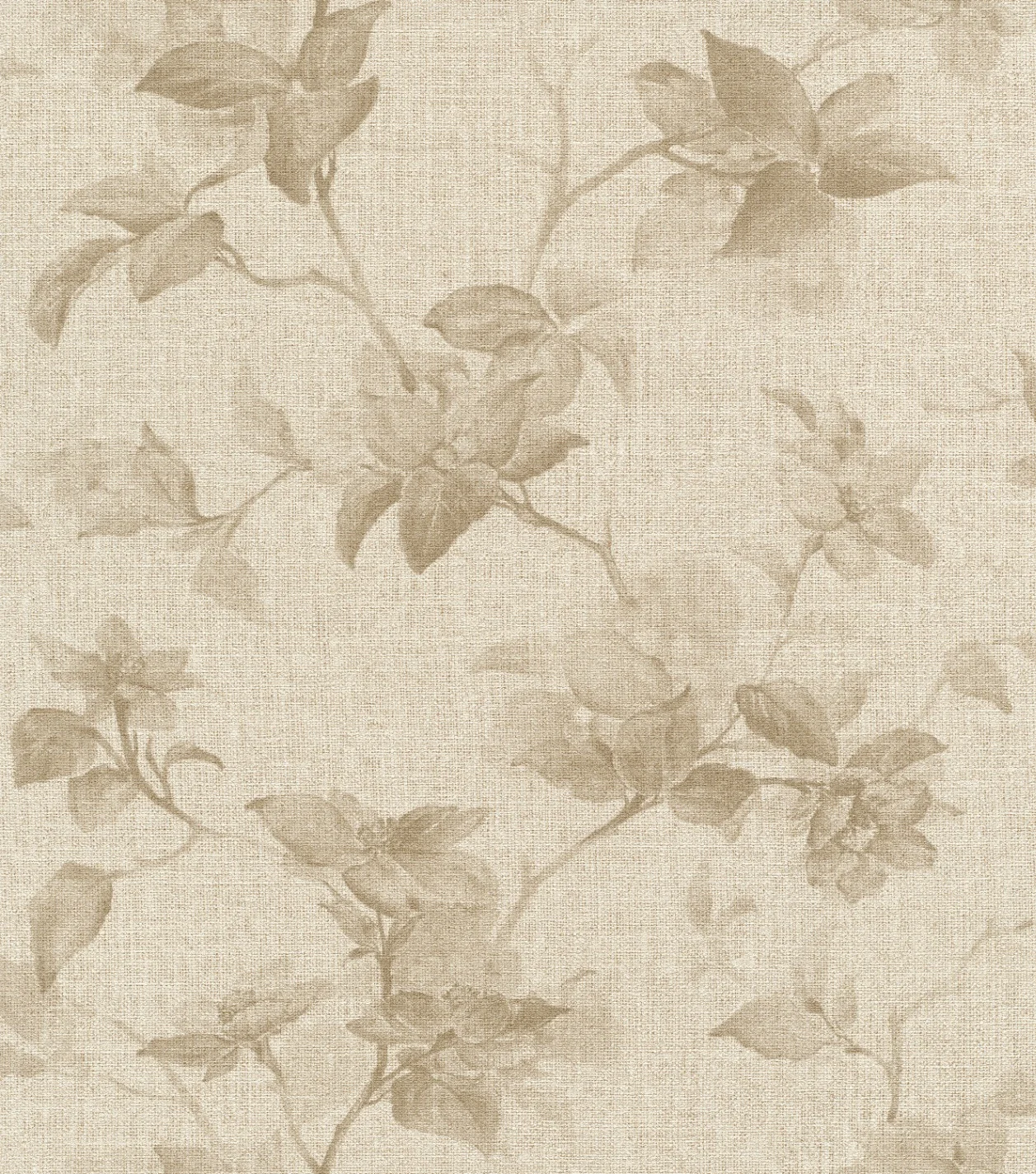 Storeys Atelier Tissé-tapet i et delikat, botanisk mønster med lun tekstilstruktur.