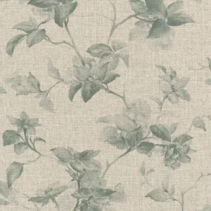 Storeys Atelier Tissé-tapet i et delikat, botanisk mønster med lun tekstilstruktur.