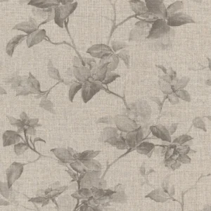 Storeys Atelier Tissé-tapet i et delikat, botanisk mønster med lun tekstilstruktur.