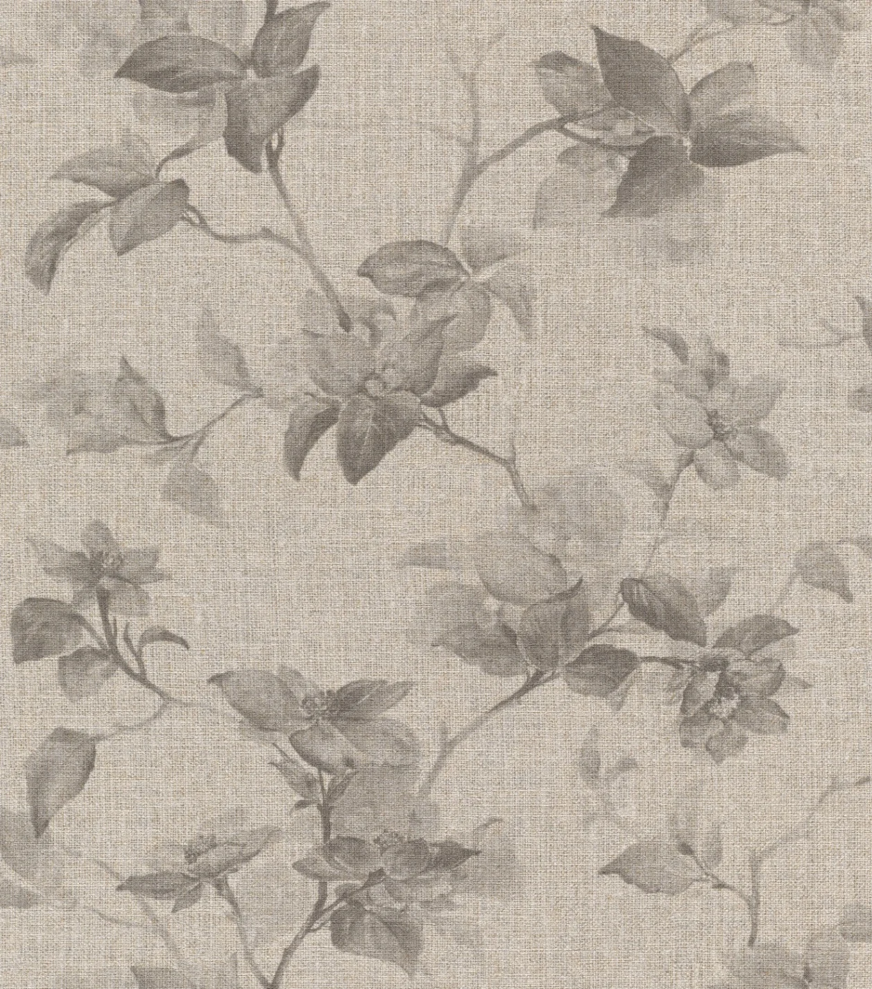 Storeys Atelier Tissé-tapet i et delikat, botanisk mønster med lun tekstilstruktur.