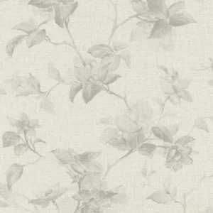 Storeys Atelier Tissé-tapet i et delikat, botanisk mønster med lun tekstilstruktur.