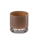 Telysholder i hamret glass