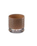 Telysholder i hamret glass