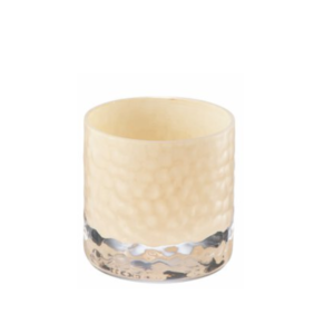 Telysholder i hamret glass