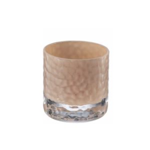 Telysholder i hamret glass