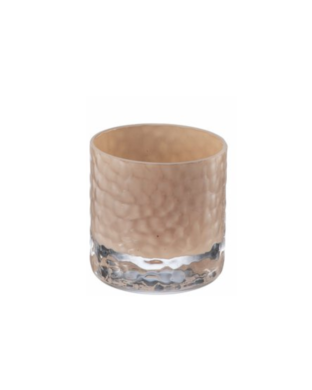 Telysholder i hamret glass