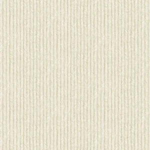 Riviera Maison fibertapet fra Storeys, med et tett, vertikalt mønster av fine striper i en lys beige nyanse som danner en taktil tekstilstruktur.