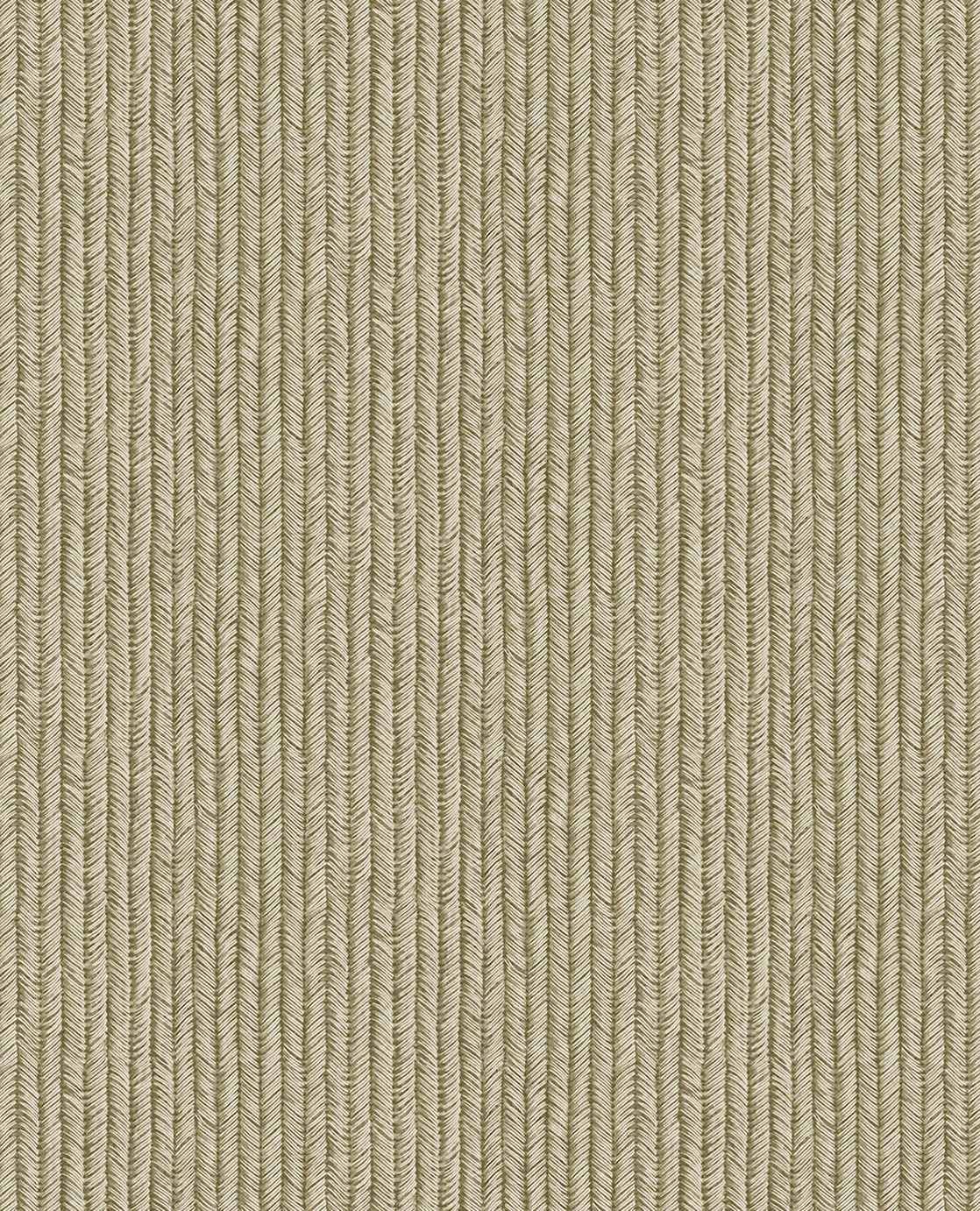 Riviera Maison fibertapet fra Storeys, med et tett, vertikalt mønster av fine striper i en lys beige nyanse som danner en taktil tekstilstruktur.