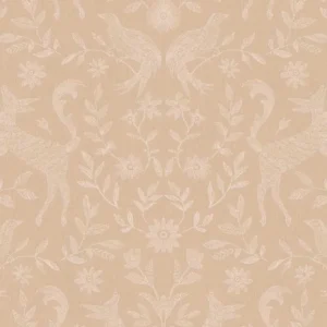 Fibertapet til barnerom med koselig mønster av skogsdyr og naturmotiver fra Tiny Treasures-kolleksjonen.