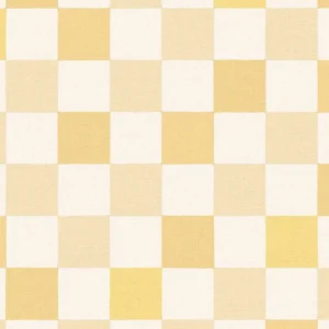 Storeys Tiny Treasures fibertapet med et klassisk sjakkmønster. Designet består av ensfargede ruter som veksler i en lys og en mørkere tone, noe som gir veggen et rolig og strukturert uttrykk til barnerommet.